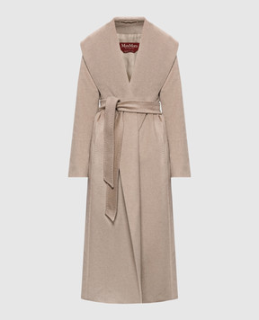 Max Mara Бежевое пальто ARDEA на запах из шерсти MSTARDEA