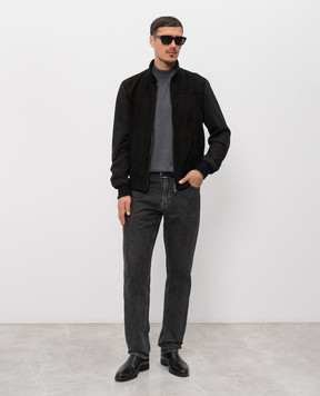 Brunello Cucinelli Сіра футболка з геральдичною вишивкою емблеми M29800104