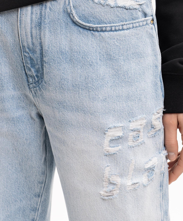 Casablanca Голубые джинсы с прорехами WSS26DN01901 изображение 5