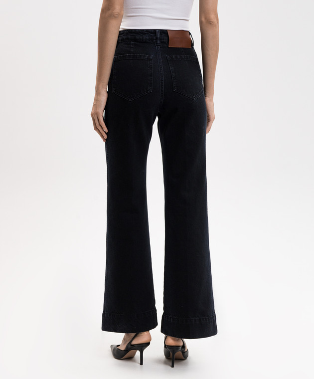 Victoria Beckham Сині джинси кльош Alina 1426DJE007252S зображення 4