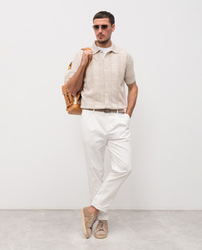 Brunello Cucinelli Белые брюки M289LE1450