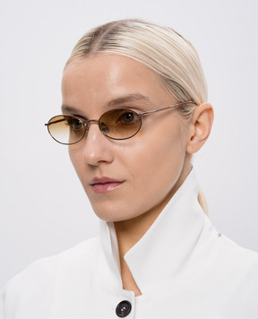 Brunello Cucinelli Золотые солнцезащитные очки Timeless Reflections MOCTRAMS02