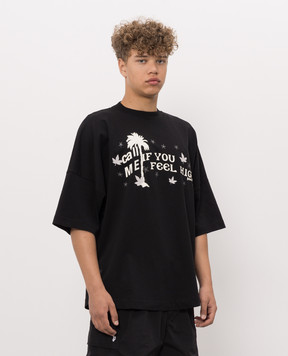 Palm Angels Черная футболка Feel High PAMAA005JR001