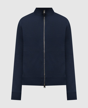 Canali Синя спортивна куртка з вовни MJ02448T0912