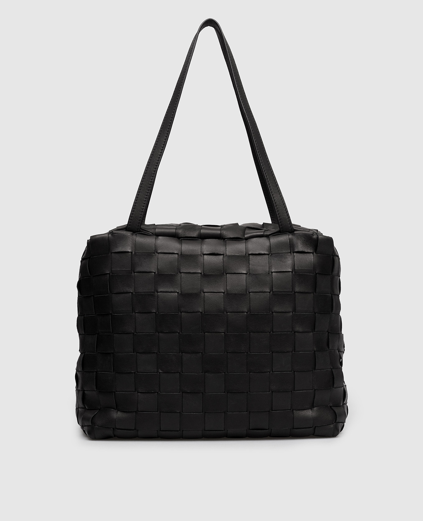 

Черная плетеная сумка-тоут Henri, Черный, Сумки на плечо