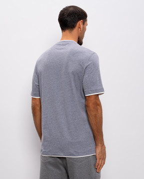 Brunello Cucinelli Меланжевая футболка серого цвета M0B137427
