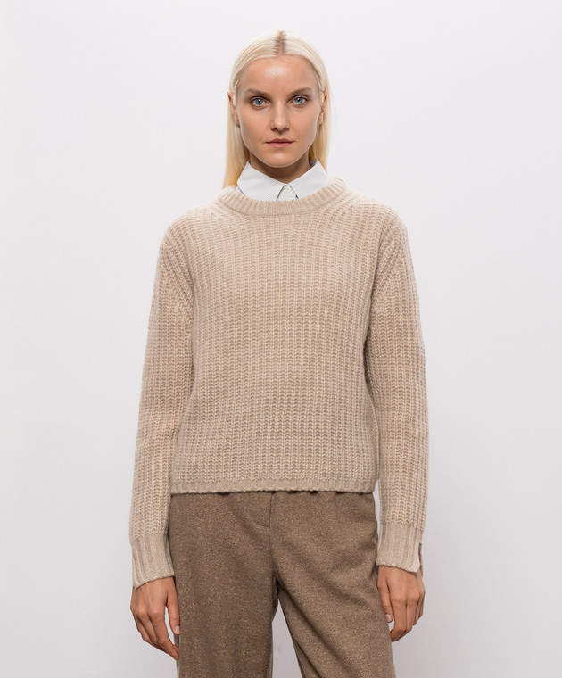 Allude Бежевий светр з кашеміру та шовку 26577091 зображення 3