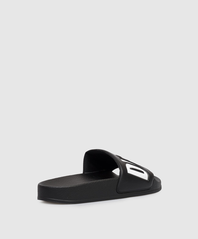 Diesel Дитячі чорні слайдери з тисненням логотипа BC1084KF0192535 зображення 3