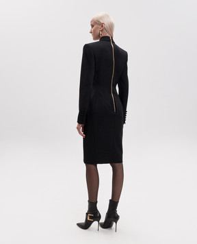 Balmain Чорна сукня-жакет з вовни HF1RL240ME54