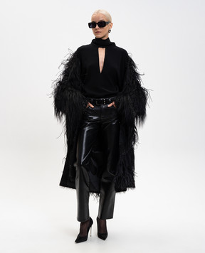 AGOLDE Черные брюки с переработанной кожей A2811285