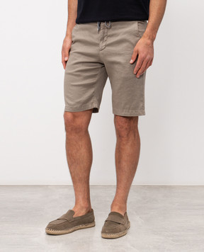 Marco Pescarolo Бежеві шорти з льоном CENITO5302