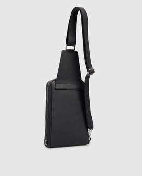 Stefano Ricci Синя шкіряна сумка-слінг з емблемою та логотипом ND219GPVD