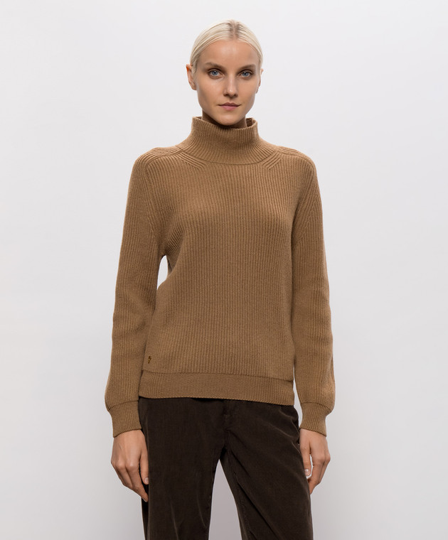 Dondup Коричневый свитер Dolcevita DT458M00988D002 изображение 3