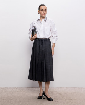 Fabiana Filippi Біла сорочка з намистинами CAD216F416M269
