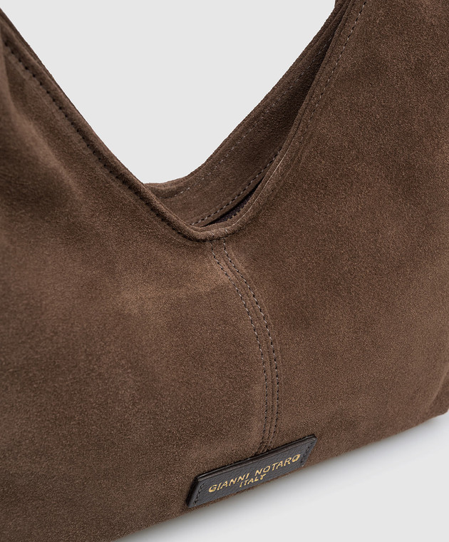 Gianni Notaro Коричневая замшевая сумка SUEDE 867SUEDE изображение 4