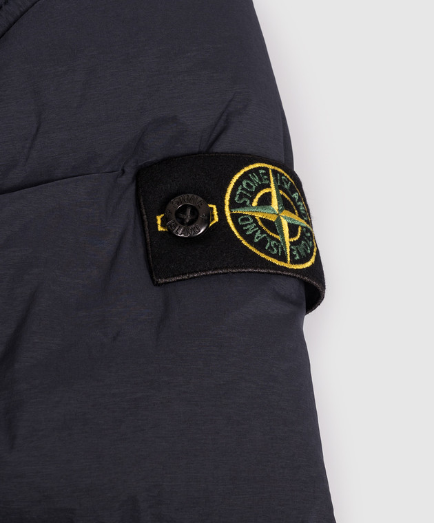 Stone Island Детский синий пуховик с логотипом L2S164100004S002824 изображение 3