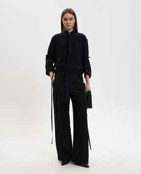 Ann Demeulemeester Черная блуза Dien в горох B0013768FA713