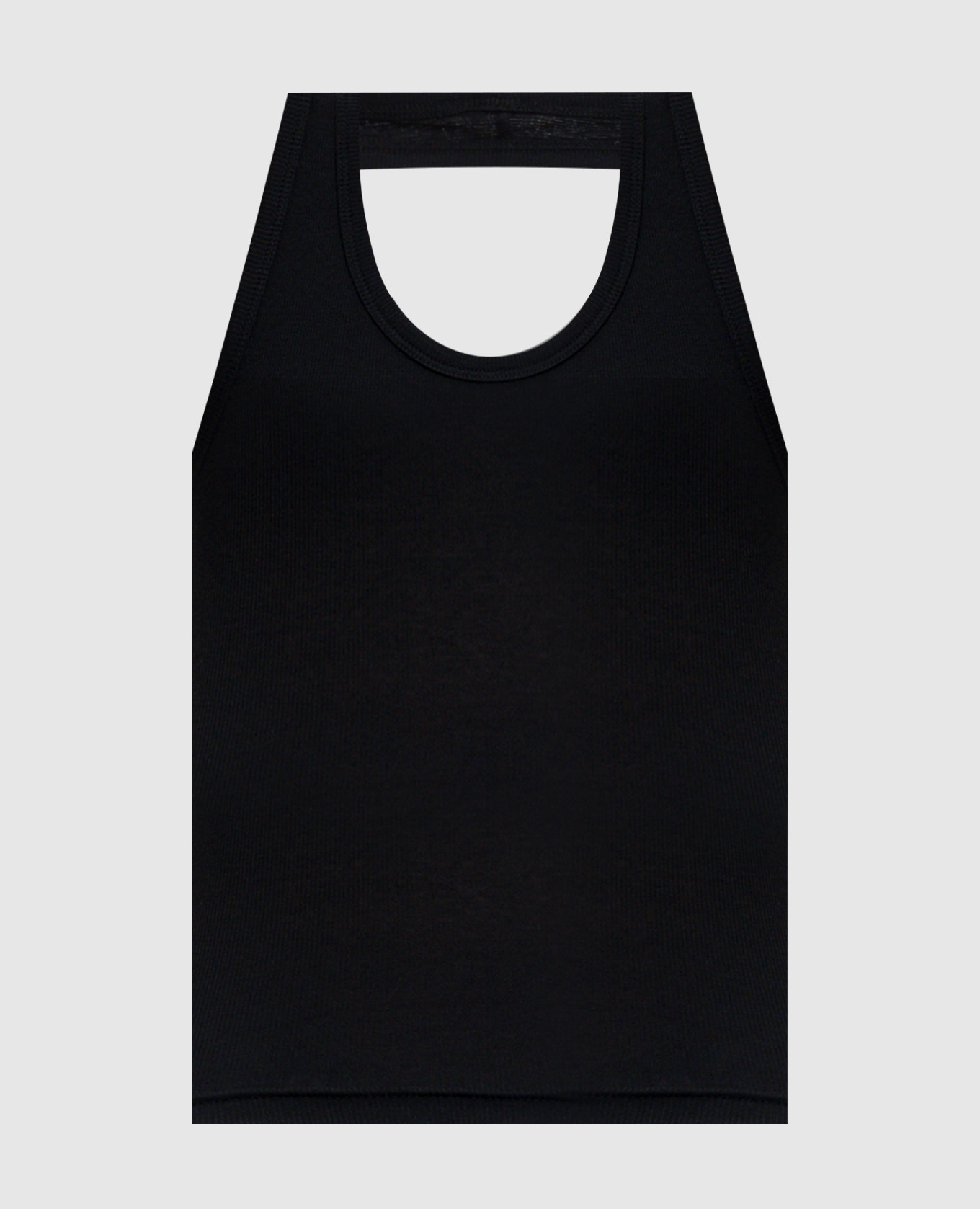 

Черный топ в рубке с логотипом, Топы