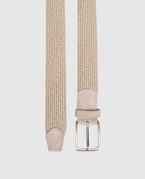 ISAIA Бежевий плетений ремінь FB0047PLF61