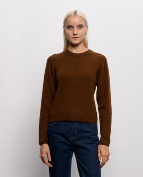 Tom Ford Коричневый свитер с кашемиром и шелком MAK1479YAX755