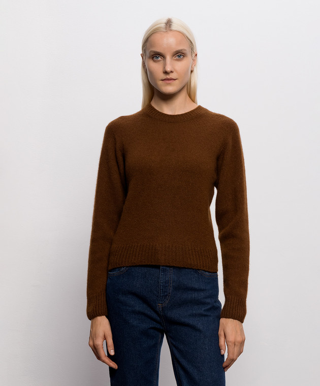 Tom Ford Коричневий светр з кашеміром та шовком MAK1479YAX755 зображення 3