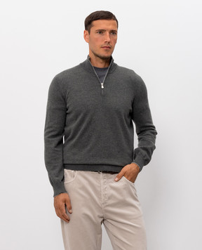 Brunello Cucinelli Зеленый джемпер из кашемира M2200124