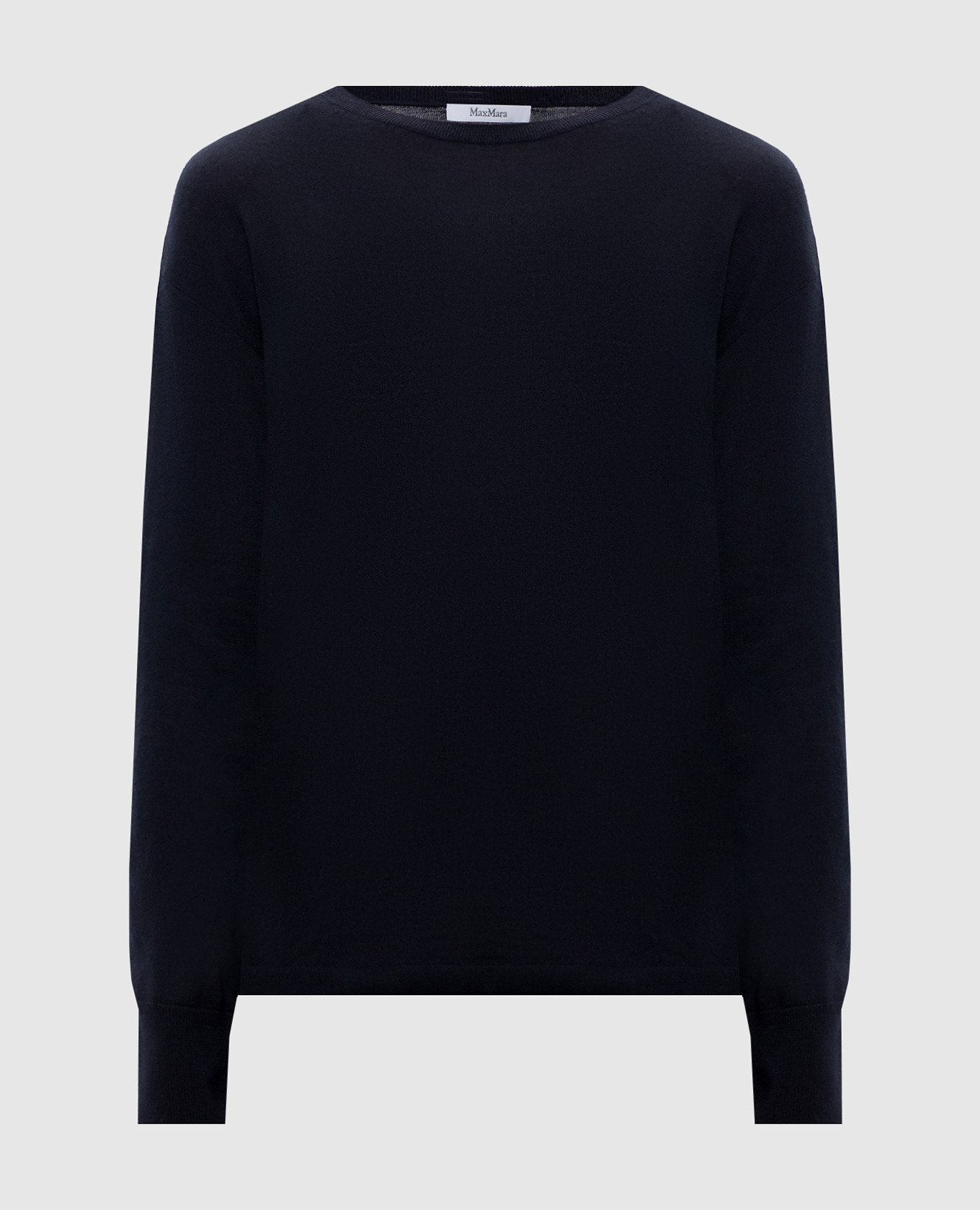 Темно-синий джемпер с кашемиром и шелком