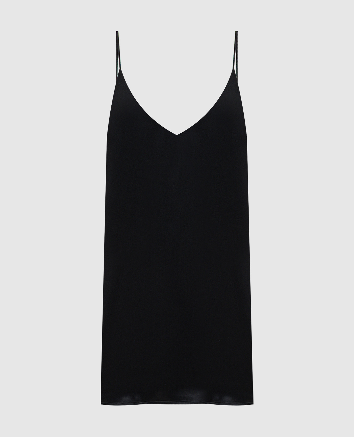 Черный топ из шелка