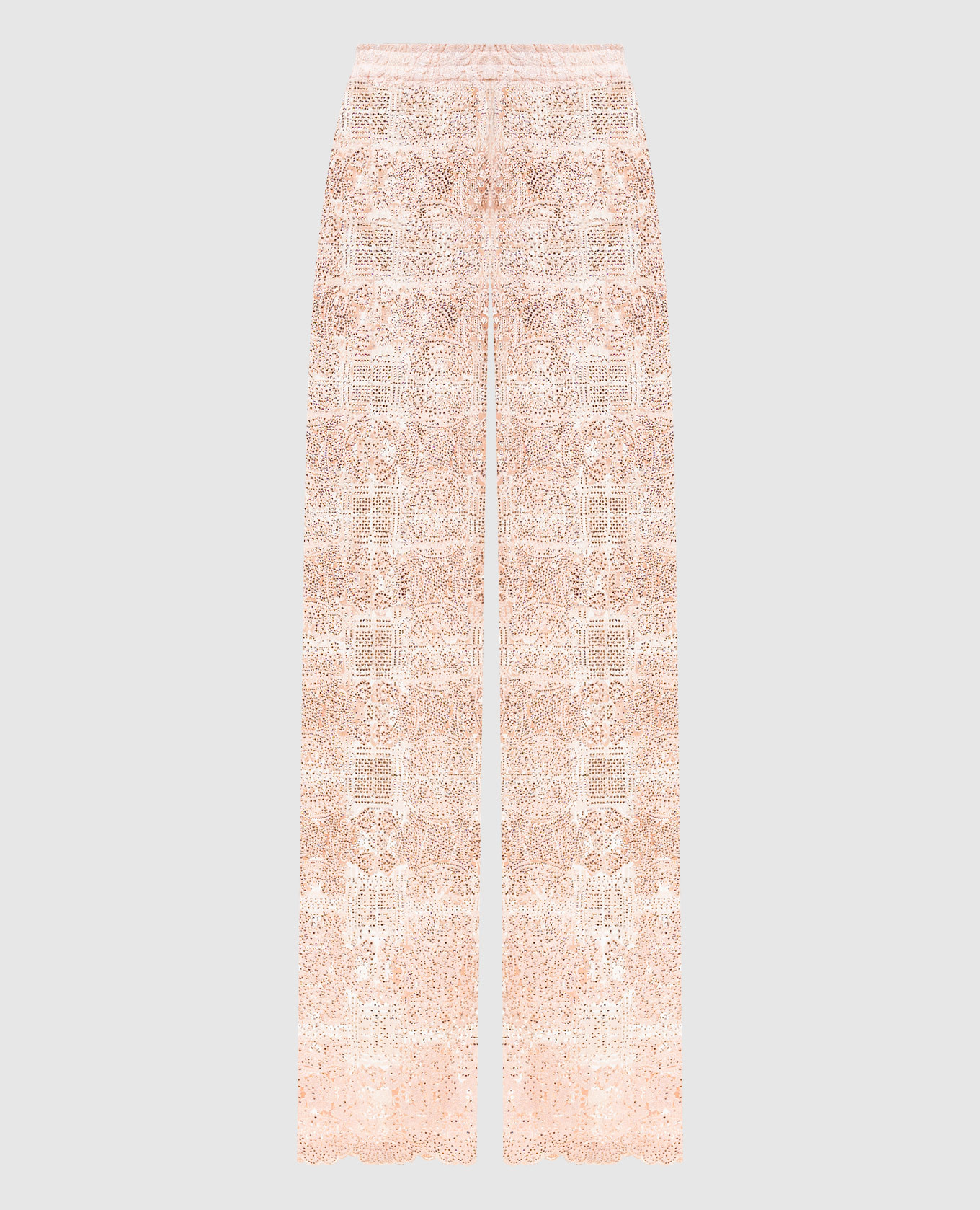 Рожеві штани з мережива в кристали