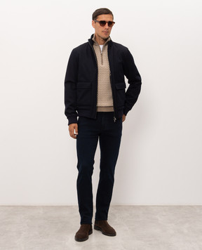 Cashmere&Whiskey Темно синие джинсы с патчем логотипа PT02CW61B181