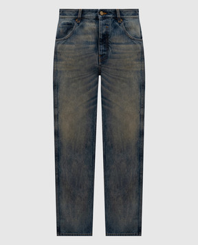 Balmain Сині джинси з вінтажним ефектом HH1ML138DG10