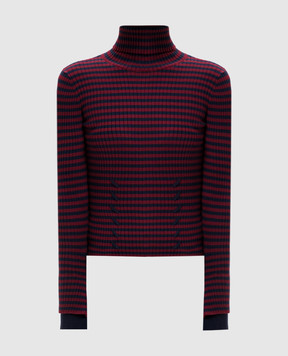 Twinset Бордовый гольф в полоску 262AP3250