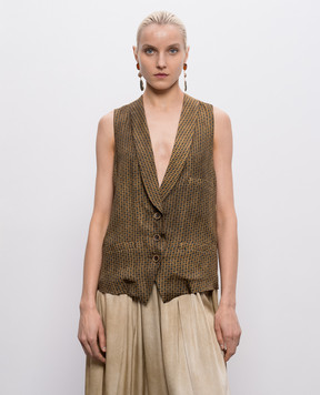 UMA WANG Коричневий жилет Jill UW6053