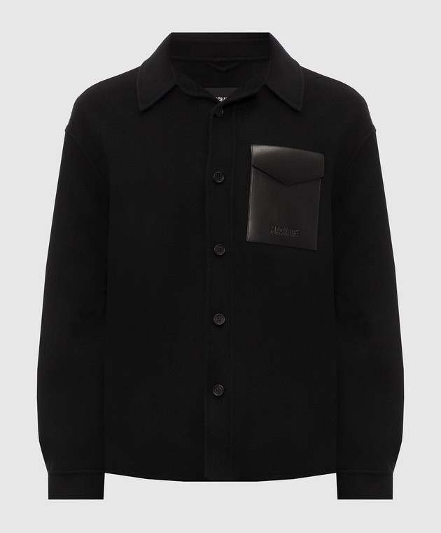 Mackage Черная куртка EMMANUEL из шерсти в стиле рубашки EMMANUELZ