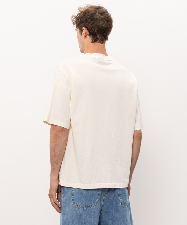 Palm Angels Футболка Sunset Blvd Palm цвета айвори PAMAA003JR007 изображение 4