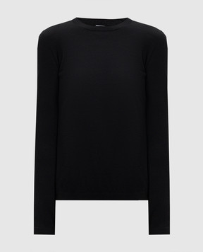 Max Mara Черный джемпер из шерсти и кашемира MALESIA