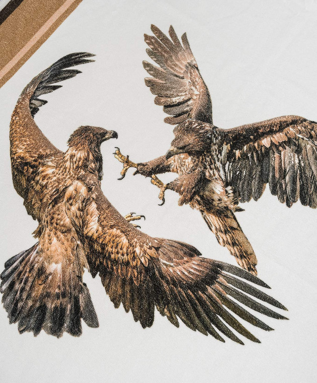 Stefano Ricci Білий махровий рушник з принтом логотипа YTELM01SPPFEAGLE зображення 2