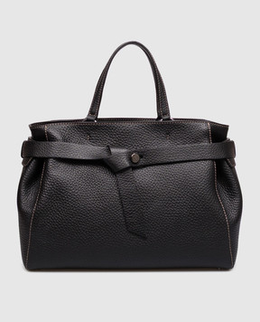 Gianni Chiarini Чорна шкіряна сумка-тоут Miranda BS11887RNGFRSH