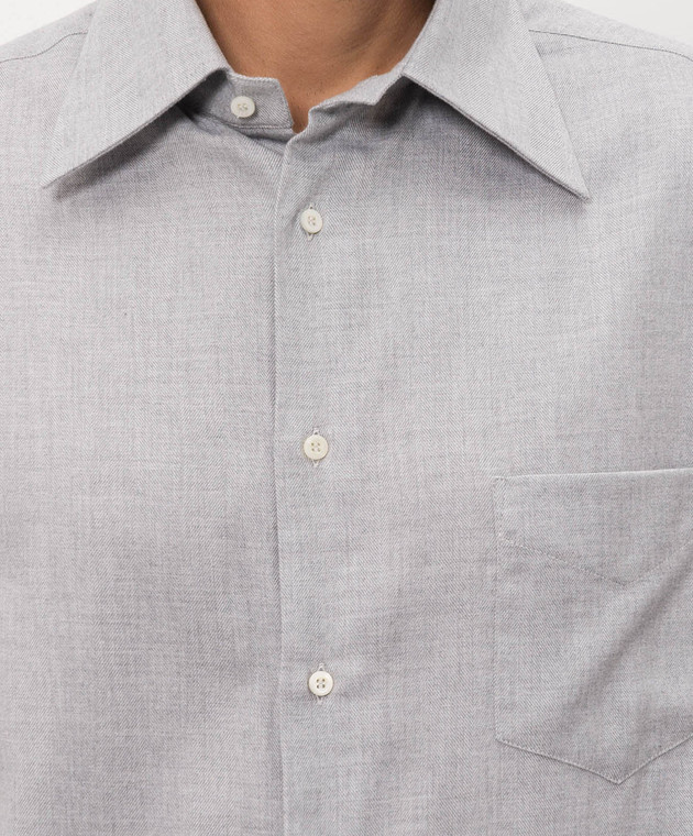 Brunello Cucinelli Серая рубашка MY6370621 изображение 5