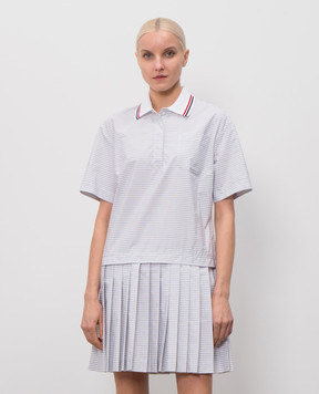 Thom Browne Платье-плиссе в полоску FDSF44A07878