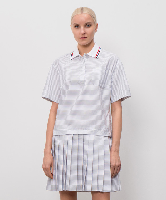 Thom Browne Сукня-плісе в смужку FDSF44A07878 зображення 3