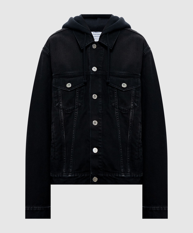 Vetements Черная джинсовая куртка с капюшоном MH27DJ068B