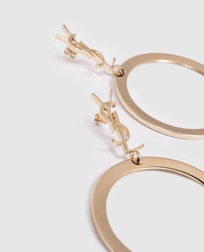 Saint Laurent Золотые серьги с логотипом 784142Y1500