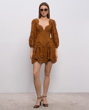 Charo Ruiz Коричнева сукня міні Esmare 263605
