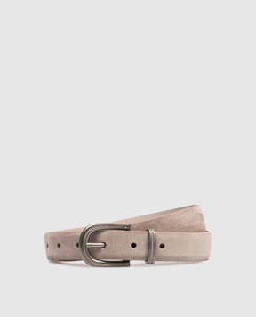 Brunello Cucinelli Коричневий замшевий ремінь M0DELC295