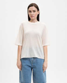 Loulou de Saison Футболка Nala кольору айворі з кашеміру NALA