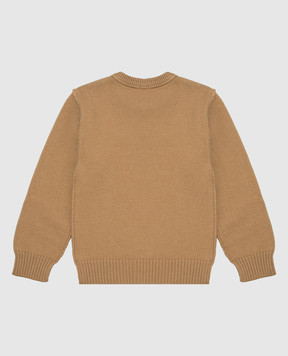 Ami Paris Детский коричневый свитер из шерсти KKS847018