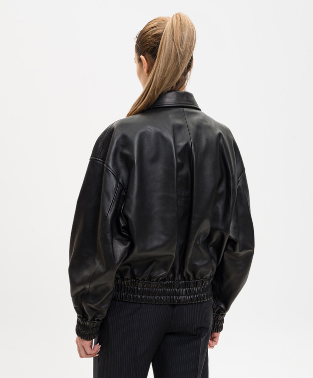 Jil Sander Чорна шкіряна куртка J02SW0048J07187 зображення 4