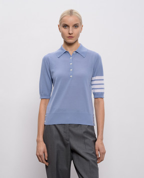 Thom Browne Голубое поло из шерсти FKP053AY1014