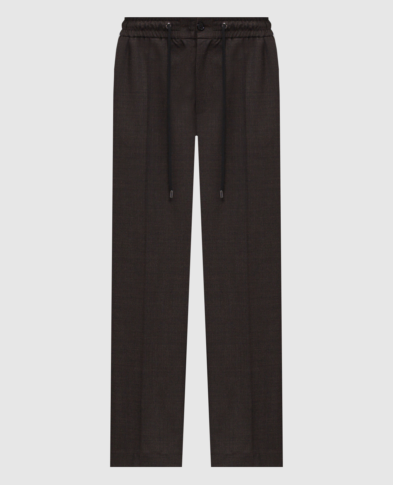 Коричневые брюки из шерсти